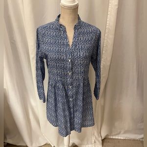 Cotton button front blouse